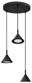 Lampadario a sospensione con filo ETNA 3xGX53/10W/230V nero