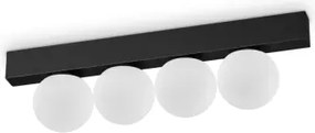 Binomio lampada da soffitto led 3000k 12w 900 lm 4 sfere nero
