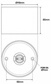 Applique da soffitto per lampade AR111 Fissa Bianca Colore del corpo Bianco