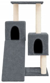 Albero per gatti con tiragraffi in sisal grigio scuro 82 cm