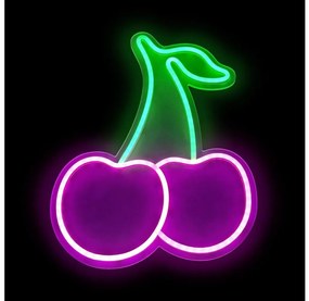 2Kids Toys - Decorazione da parete neon LED/5W/USB ciliegie