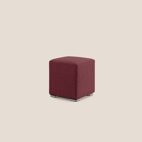 Cube pouf in tessuto morbido impermeabile T03 rosso
