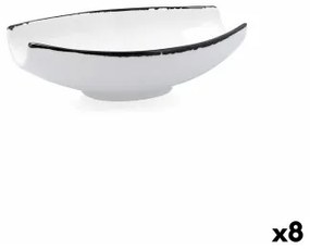Ciotola Ariane Vital Filo Bianco Nero Ceramica 19 x 13,5 cm (8 Unità)