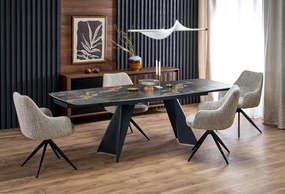 Tavolo allungabile ARMANI in marmo nero – 165-241x90x77 cm