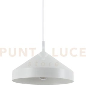 Yurta lampadario sospeso 1 luce attacco e27 bianco 30cm in metallo