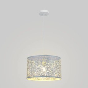 Lampadario Design Frella bianco paralume bianco E27 Ø38cm INSPIRE