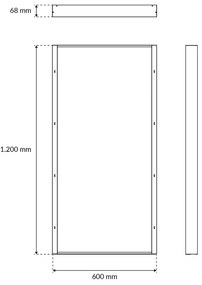 Cornice per pannello LED 120x60