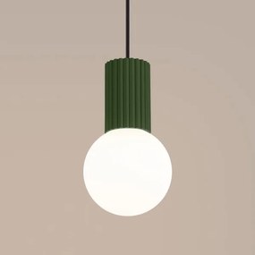 Sollux SL.1724 - Lampadario a sospensione con filo HALO 1xG9/8W/230V diametro 12 cm verde