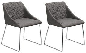 Set di 2 sedie velluto grigio scuro ARCATA Beliani