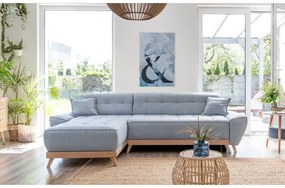 Divano letto azzurro ad angolo variabile Dazzling Daisy - Miuform