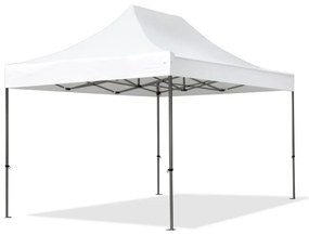 TOOLPORT 3x4,5 m gazebo pieghevole PVC, PREMIUM acciaio, bianco - (600117)