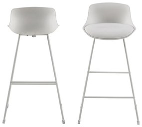 Sgabello da bar bianco (altezza della seduta 76 cm) Tina – Actona