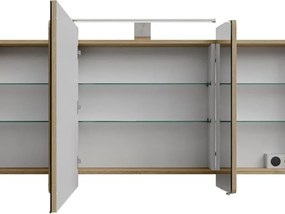 Specchio Contenitore Con Illuminazione Cassca PELIPAL legno caldo L 140 x H 67 x P 17 cm