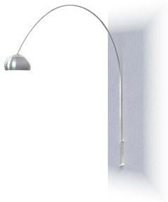 Piantana Contemporanea Turning Metallo Cromo 1 Luce E27