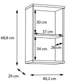 Pensile da bagno a parete VENOM bianco/rovere artisan