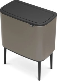 Bidone in acciaio grigio touch per raccolta differenziata 34 l Bo Touch Bin - Brabantia