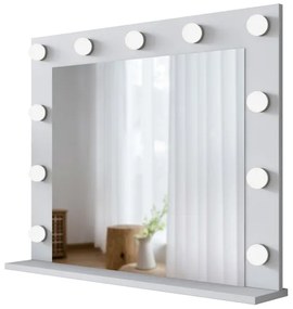 Specchio da parete con mensola RANI 90x71,8 cm bianco