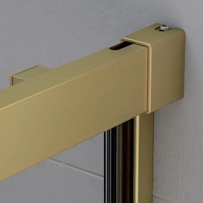 Porta doccia, H 200 cm in zama, spessore 10 mm trasparente oro