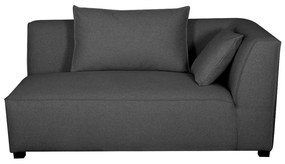Modulo angolare destro per divano in tessuto grigio antracite PLURIEL