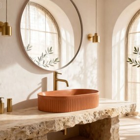 Lavabo da appoggio Rea Vanda Cinnamon Matt