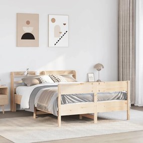 Letto senza materasso 150x200 cm in legno massello di pino