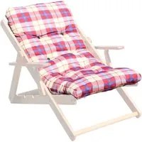 Cuscino Poltrona Relax 56x16x110 h cm in Cotone Rosso