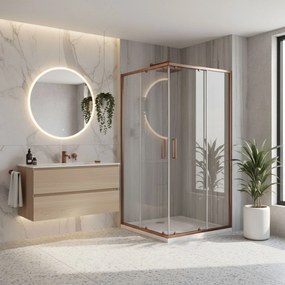 Cabina doccia Rea City 80x100 Brush Copper