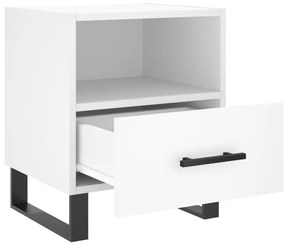 Comodini 2 pz Bianchi 40x35x47,5 cm in Legno Multistrato