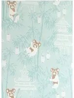 Majvillan Carta da parati Bambu - Soft Turquoise/ Brown/ Cream White