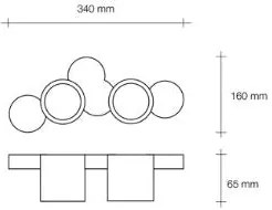 CHIO Soffitto 2 Luci Sforzin Lampade in gesso