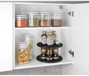 Organizzatore di spezie nero Lazy Susan - Wenko
