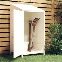 Capanno da Giardino Bianco 55x52x112 cm Legno Massello di Abete 152179