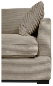 Divano in velluto a coste beige 236 cm Mobby - Scandic