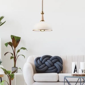 Lampadario a scomparsa CHIARA 1xE27/60W/230V beige/faggio