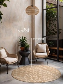 Tappeto da interno/esterno rotondo color crema/di colore naturale ø 160 cm Haringey Crouch – Ted Baker