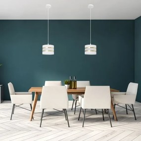 Lampadario a sospensione con filo HELEN 1xE27/15W/230V diametro 20 cm bianco/oro