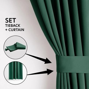 Tenda termoisolante/parzialmente oscurante verde scuro 140x270 cm Kierra – Restilo