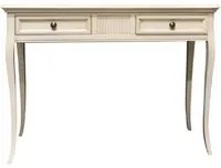 Consolle classica in legno 2 cassetti intarsiata bianco opaco l.110 p.38 h.80 - Mobili 2G