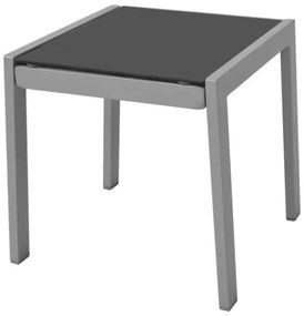 Lettini Prendisole con Tavolino in Alluminio Nero