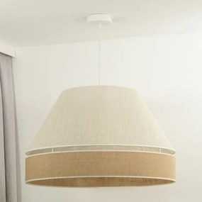 Duolla - Lampadario a sospensione con filo YUTE AVIGNON 1xE27/15W/230V diametro 60 cm grigio/marrone