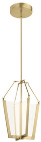 Lampadario Industrial Nordico Calters Alluminio Oro Champagne Led 49W 3000K