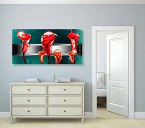 Quadro su tela – Calle rosse astratte