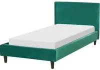 Letto singolo in Velluto verde con rete a doghe 90 x 200 cm stile contemporaneo