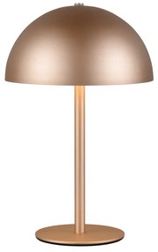 Lampada da tavolo LED color bronzo con paralume in metallo (altezza totale 21 cm) Munoz – Trio