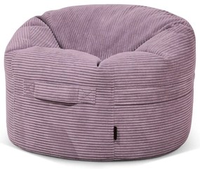 Pouf a sacco per bambini viola con rivestimento in velluto a coste Roll 80 – SLOWDOWN