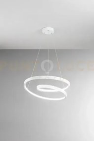 Sospensione in metallo bianco ritmo led 55w cct 3000k 4000k 6000k ...