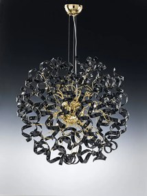 Sospensione 8  luci  - oro -   205.180-  Collezione  Astro - Metal Lux Ambra