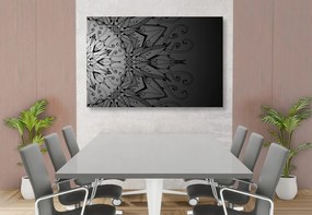 Quadro su tela – Mandala in bianco e nero