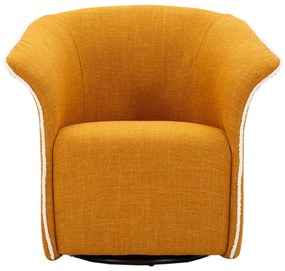 Poltrona Girevole Siena Senape 83,5X66X80 Alta 42 cm