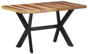 Tavolo Da Pranzo 140x70x75 Cm Legno Massello Con Finitura Ambra /